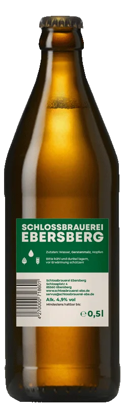 Schlossbrauerei Schlossbier Hell Hinten